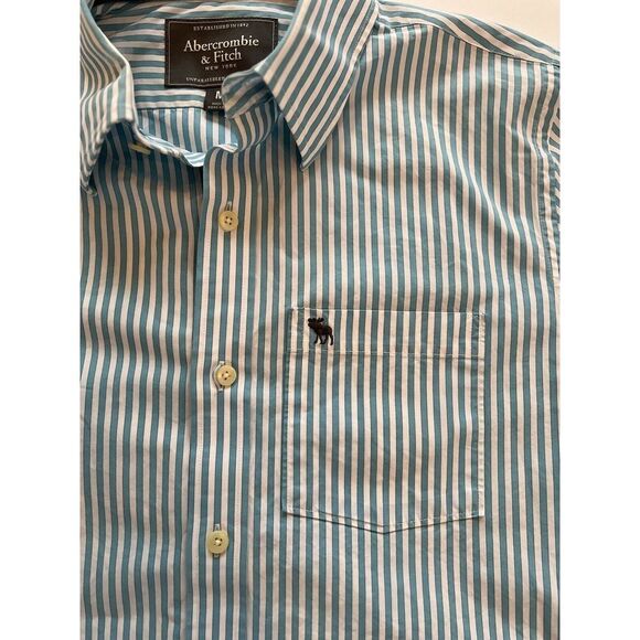 Vintage Abercrombie And Fitch Made In Hong Kong Pre-1997 Button Up Medium - Picture 4 of 11